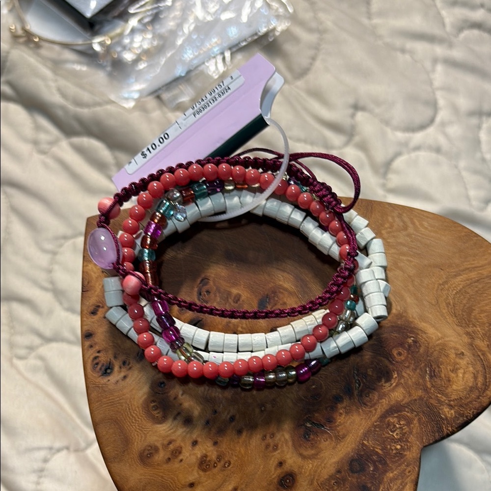 Elegant Beaded Bracelet Set - Multicolor